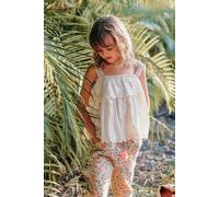 Louise Misha Top Riha White & Gold Stripes Taglia: 9M | Camicie Outlet | kids | Bianco