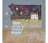 Louise O'Hara Stampa su Tela A Full Moon in Spring, Multicolore, 40 x 40 cm