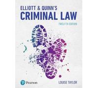 Louise Taylor Elliott & Quinn's Criminal Law (Tascabile)