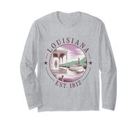 Louisiana Boho State 1812 - Camicia Jazz Steamboat Maglia a Manica
