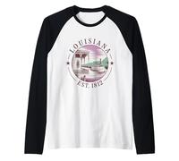 Louisiana Boho State 1812 - Camicia Jazz Steamboat Maglia con Maniche Raglan
