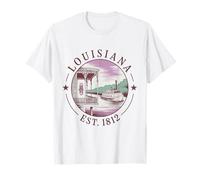 Louisiana Boho State 1812 - Camicia Jazz Steamboat Maglietta