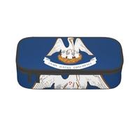 Louisiana State Flag - Astuccio per cancelleria, con cerniera, per ragazzi, ragazze, studenti, scuola, Nero , Taglia unica, Valigia