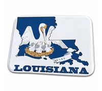 Louisiana State Flag In The Outline Map And Letters For Louisiana Flags And Maps - States Tappeto Entrata Confortevole Zerbino Ingresso Trappola Sporco Tappeti Da Bagno Per Cucina 40X60 Cm