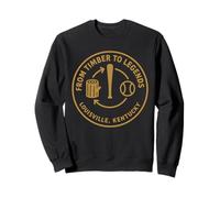 Louisville Kentucky Camicia Legname Mazza Baseball Sport Icona Felpa