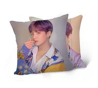 LOUJIN BTS merchandise BTS cuscino di tiro xcm Kpop Bangtan Ragazzi Jimin V Suga Jungkook Cuscino di lino di cotone Cuscino Casa Dec 45cmx45cm