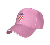 LOUJIN Cappellino da baseball regolabile Stemma della Croazia Berretto con visiera Casual Traspirante Sport Cap Cappello da sole Unisex per Uomo Donna Rosa, rosa, Etichettalia unica