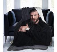 LOUJIN Chris Evans - Coperta in micropile ultra morbida e calda flanella per bambini e adulti, 125 cm x 100 cm