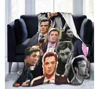 LOUJIN Ed Westwick as Chuck Bass Coperta calda morbida e confortevole coperta da picnic coperta in pile per divano, ufficio, letto, auto, campeggio, divano, 200 cm x 150 cm