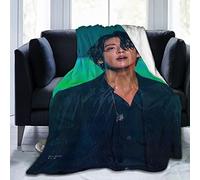 LOUJIN Flanella Coperta Jung&Kook Biancheria Da Letto Coperta In Pile Morbido Thow Coperte Aria Condizionata Coperta Per Divano Li 150 CM X 125 CM