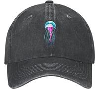 LOUJIN Jellyfish Baseball Cap I Just Really Like Jellyfish Ok Cap per gli uomini Cap Cappello sportivo regolabile [A3088] Nero, Nero , Etichettalia unica
