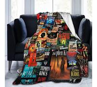 LOUJIN The Full Collection of Stephen King Books - Coperta leggera e accogliente in flanella, adatta per tutte le stagioni, 125 x 100 cm