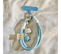 LOUKEKE 1 pezzo Cinturino colorato per cellulare, cinturino da polso corto, portachiavi con ciondolo a forma di stella e nuvole, cordino per fotocamera, cordino universale custodia del telefono