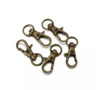 LOUKEKE 10 Pezzi/Lotto Ganci girevoli con Chiusura a moschettone Portachiavi Anello Portachiavi Diviso per Catene per Borse Cinture Fai da Te creazione di Gioielli