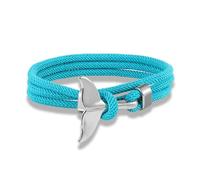 LOUKEKE 2 pezzi Bracciale con ancora a coda di balena per uomo e donna, multistrato, regolabile, in corda, per coppia, moda, gioielli dell'amicizia