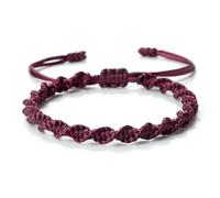 LOUKEKE 2 pezzi/set braccialetti con nodi portafortuna multicolori intrecciati fatti a mano, braccialetti intrecciati, gioielli di misura regolabile