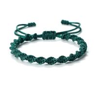 LOUKEKE 2 pezzi/set braccialetti con nodi portafortuna multicolori intrecciati fatti a mano, braccialetti intrecciati, gioielli di misura regolabile