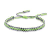 LOUKEKE 2 pezzi/set braccialetti e braccialetti multicolori per donne e uomini, braccialetti con ciondoli in corda fatti a mano