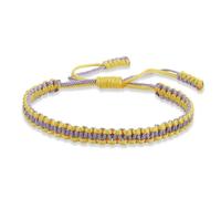 LOUKEKE 2 pezzi/set braccialetti e braccialetti multicolori per donne e uomini, braccialetti con ciondoli in corda fatti a mano
