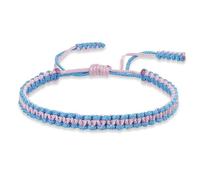LOUKEKE 2 pezzi/set braccialetti e braccialetti multicolori per donne e uomini, braccialetti con ciondoli in corda fatti a mano