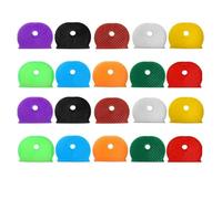 LOUKEKE 30 Pezzi Portachiavi Elastico in Silicone Morbido di Colori Misti, Portachiavi Fai da Te, marcatura per distinguere