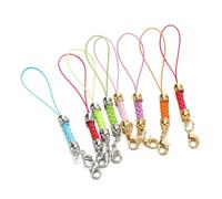 LOUKEKE 50/20 Pezzi di Corde Portachiavi con Fermagli a moschettone e Anelli di congiunzione - Cinghie per Portachiavi Fai da Te, ciondoli e Forniture per la creazione di Gioielli