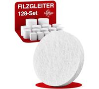 LouMaxx Feltro autoadesivo bianco, set da 128 pezzi (rotondi e quadrati) - Feltro per sedie - feltrini per mobili con spessore di 3 mm e elevata adesività - Protezione in feltro per pavimenti