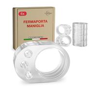 LouMaxx Fermaporta per Maniglia, 6 pezzi Transparente, Gommino Paracolpi, Tampone Proteggi Finestre