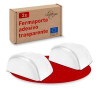 LouMaxx, fermaporta semicircolare, autoadesivo, trasparente