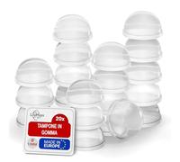LouMaxx Gommini Paracolpi | Set di 20 Piedini Trasparenti Ø 13mm | Piedini in Gomma Autoadesivi Tenuta Extra Forte | Gommini Protettivi Prima Qualità