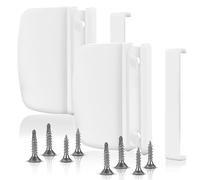 LouMaxx Maniglia per porta del balcone esterna bianca per montaggio salvaspazio tra porta e tapparella - Set da 2 maniglie per porta del terrazzo incluse viti (nascoste) - Maniglia a trazione con