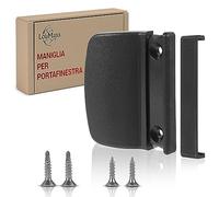 LouMaxx Maniglia per portafinestra antracite per un'installazione salvaspazio tra porta e tapparella. Viti incluse, per numerose applicazioni. 55x70 mm in robusta plastica.