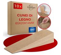 LouMaxx Set di 10 cunei in legno di faggio naturale - duri come cuneo turco - cunei di montaggio - made in Europe