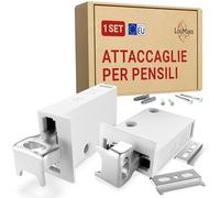 LouMaxx Set di ganci per armadio da cucina e pensili da cucina, con portata di 60 kg, con sistema di scaffali, guide da parete e materiale di montaggio - Made in EU