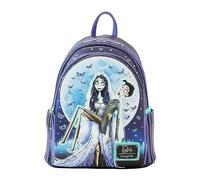 Loungefly Borsa a tracolla doppia con tracolla con luna e sposa cadavere, Multi