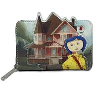 Loungefly Coraline Garden Party Portafoglio con cerniera - Licenza Ufficiale, Ecopelle, Dettagli Ricamati, Scomparti per Carte