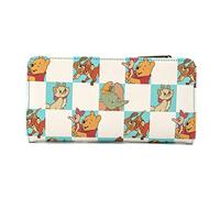 Loungefly Disney Classics - Portafoglio con patta con stampa a scacchi a scacchi, Menta, taglia unica