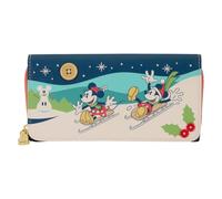 Loungefly Disney Mickey e Minnie Holiday Flap Portafoglio