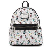 Loungefly Disney Mickey Minnie Mouse Donald Daisy Mini Zaino Borsa a Mano Bianco