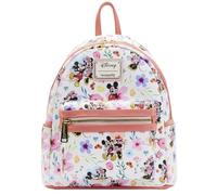 Loungefly Mickey Minnie & Floral Mini Backpack Bianco