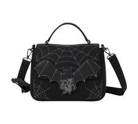 Loungefly Disney: Mickey & Minnie Spiderweb And Bats Crossbody Bag ... NUOVO