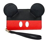 Loungefly Disney Mickey Mouse Cosplay personaggio Zip Around Tech Portafoglio, nero, Medium, Portafoglio con cerniera