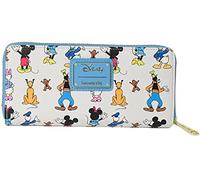 Loungefly Disney Mickey Mouse Friends Avanti e Indietro Mini Zaino Portafoglio, Blu