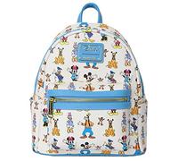 Loungefly Disney Mickey Mouse Friends Forward and Backward Mini Zaino Portafoglio, Blu, Mini Zaino