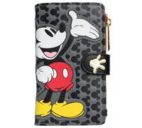 Loungefly Disney Mickey Mouse portafoglio in similpelle con patta a scatto e pochette