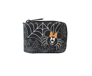 Loungefly Disney Minnie Mouse Spider Portamonete a fisarmonica, Nero, 4.25" W x 2.75" H, Portafoglio