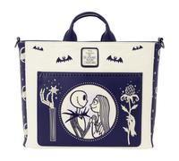 Loungefly Disney: Nightmare Before Christmas - Jack e Sally - Cielo notturno - Zaino convertibile e borsa tote - Borse da collezione