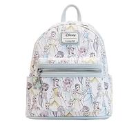 Loungefly Disney Princesses Sketch - Borsa a tracolla da donna con doppia tracolla, stampa pastello, multicolore, taglia unica
