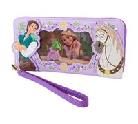 Loungefly Disney Tangled Rapunzel - Portafoglio lenticolare con chiusura a zip, Multicolore, Portafoglio con cerniera
