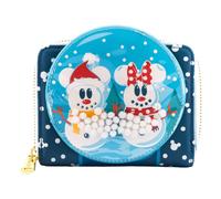 Loungefly Disney Topolino Pupazzo di neve Snow Globe Portafoglio con cerniera in